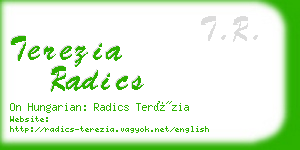 terezia radics business card